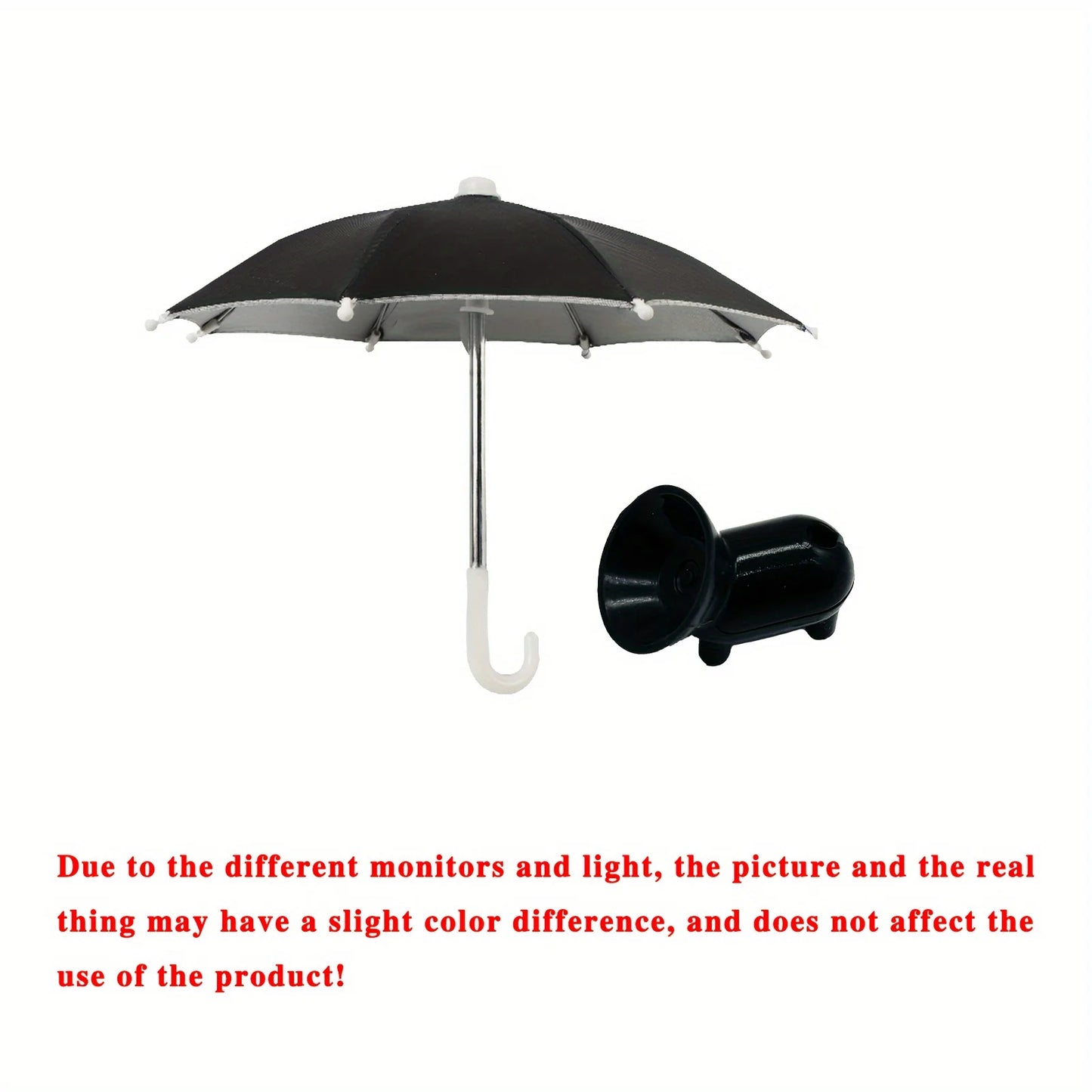 Creative Mini Umbrella Phone Stand, Universal Waterproof Holder for Smartphones, Portable Outdoor Rain & Sun Accessory