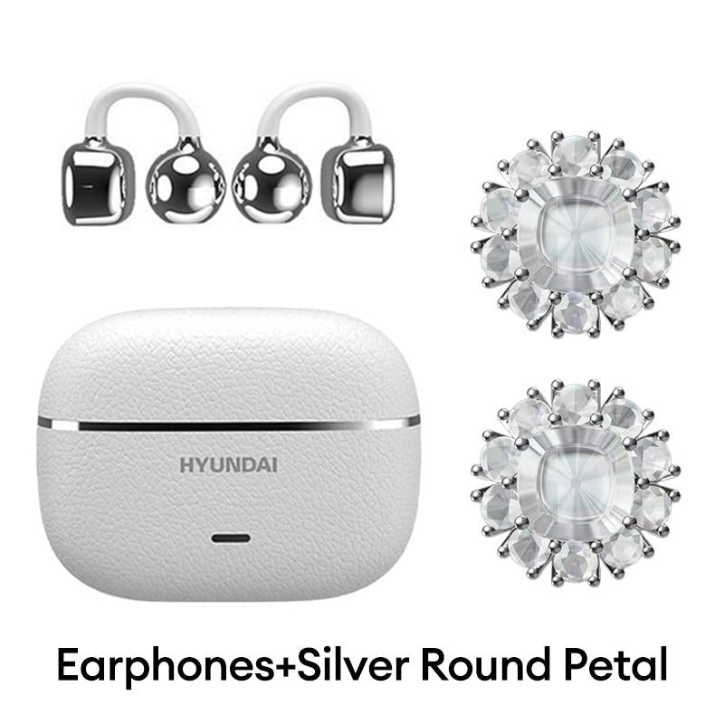 HYUNDAI C03 Clip on Wireless Headphones with 2025 Bluetooth 6.0 for Faster, Stable Connection & Low Power Use, DT6.0 Pulse Directional Tech, 360° ACS Panoramic Sound, IPX5 Waterproof Audio Earbuds for Music & Calls, Comfortable for Sports