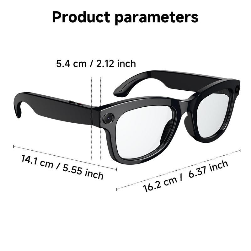 Multifunctional Smart Glasses, 500W Camera Pixel Smart Glasses, Voice Control Smart Translator Wireless Glasses, Outdoor Travel Sports, Fashion Smart Wearable Devices