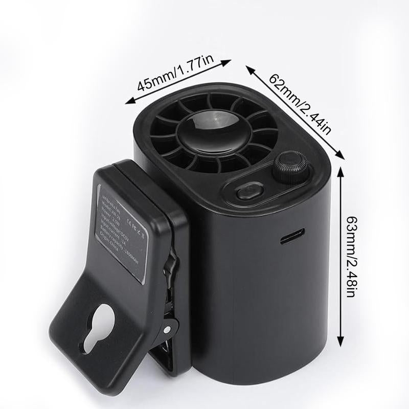 Car Clip on Fan with LED Display - 360° Rotation, 100 Speeds Adjustable, USB Rechargeable Personal Cooling Fan 1800Mah Battery