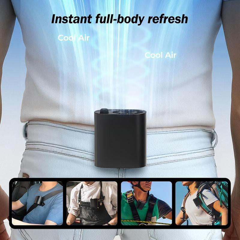 Car Clip on Fan with LED Display - 360° Rotation, 100 Speeds Adjustable, USB Rechargeable Personal Cooling Fan 1800Mah Battery