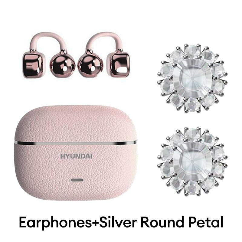 HYUNDAI C03 Clip on Wireless Headphones with 2025 Bluetooth 6.0 for Faster, Stable Connection & Low Power Use, DT6.0 Pulse Directional Tech, 360° ACS Panoramic Sound, IPX5 Waterproof Audio Earbuds for Music & Calls, Comfortable for Sports