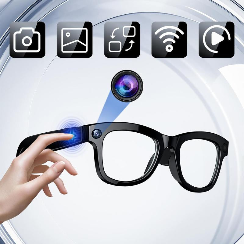 Multifunctional Smart Glasses, 500W Camera Pixel Smart Glasses, Voice Control Smart Translator Wireless Glasses, Outdoor Travel Sports, Fashion Smart Wearable Devices