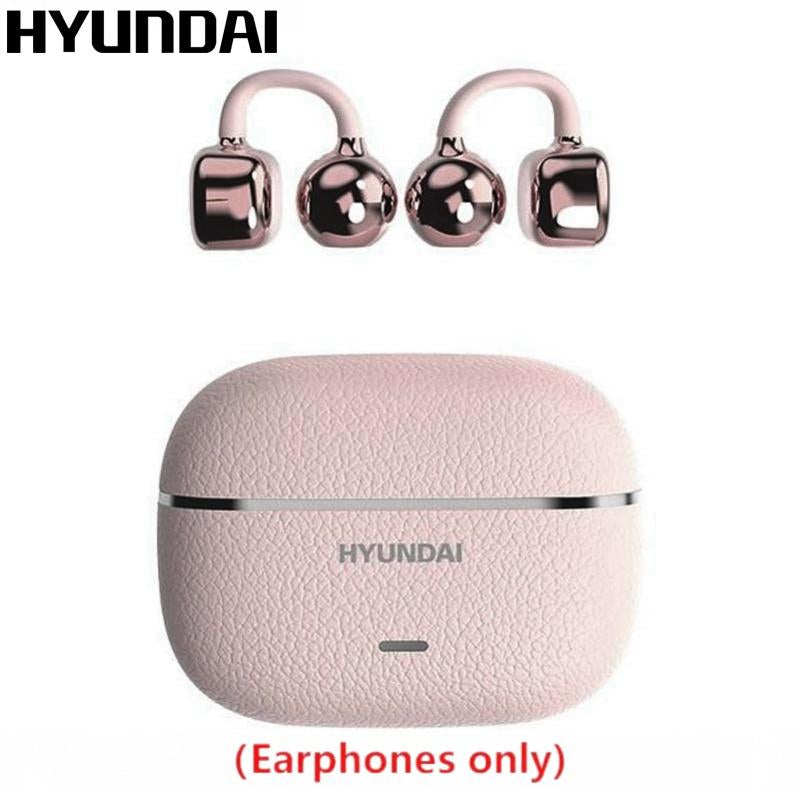 HYUNDAI C03 Clip on Wireless Headphones with 2025 Bluetooth 6.0 for Faster, Stable Connection & Low Power Use, DT6.0 Pulse Directional Tech, 360° ACS Panoramic Sound, IPX5 Waterproof Audio Earbuds for Music & Calls, Comfortable for Sports